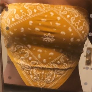 Yellow Bandana Tube Top 💛